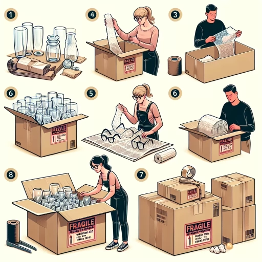 how to pack glasses for moving