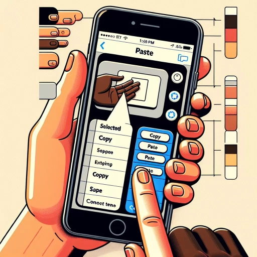 how to paste on iphone