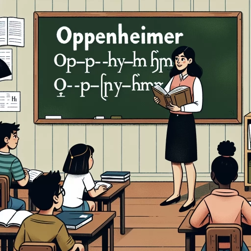 how to pronounce oppenheimer