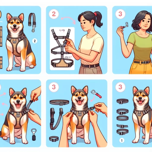 how to put a harness on a dog