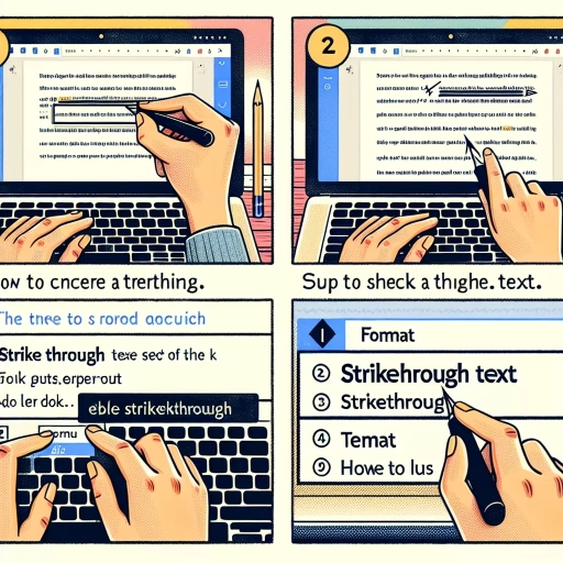 how to put a line through text google docs