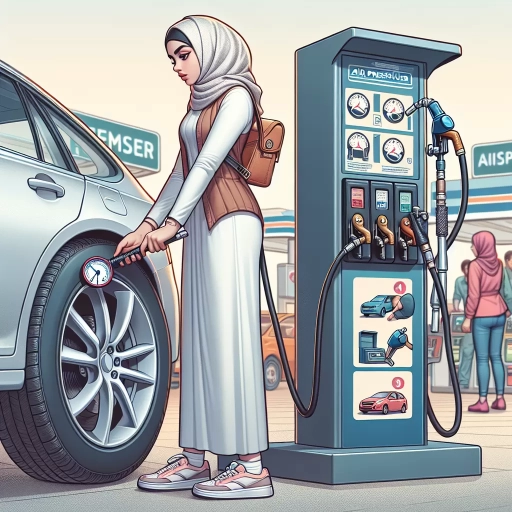 how to put air in tires at gas station