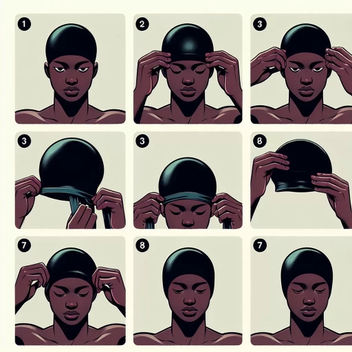 how to put on a swim cap