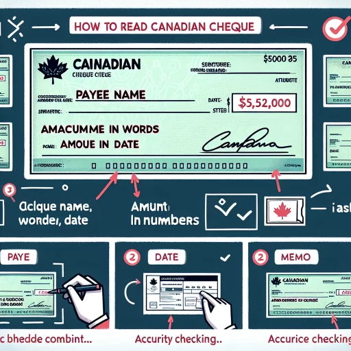 how to read a cheque canada