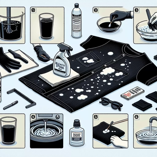 how to remove bleach stains from black clothes