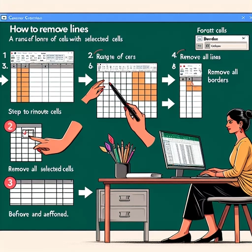 how to remove lines in excel