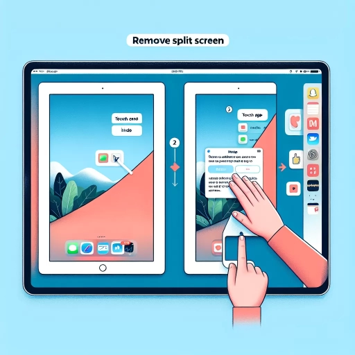how to remove split screen on ipad