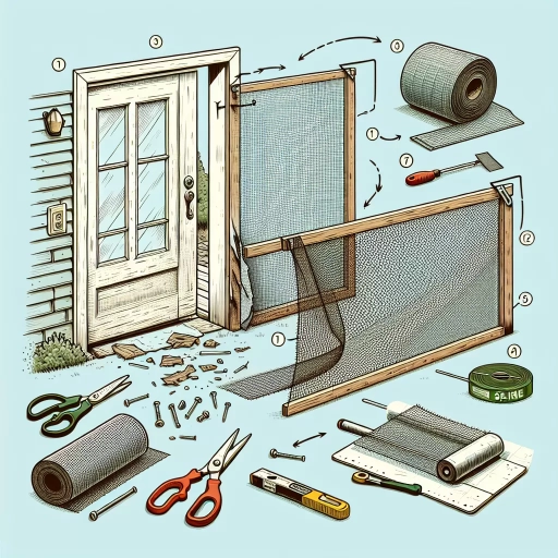 how to replace screen door mesh