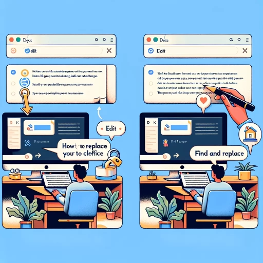 how to replace words in google docs