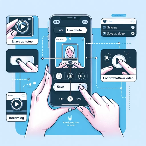 how to save live photo as video