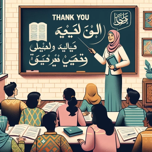 how to say thank you in arabic