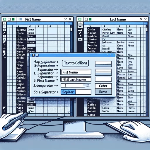 how to separate first and last name on excel