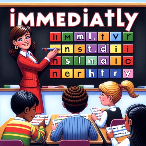 how to spell immediately