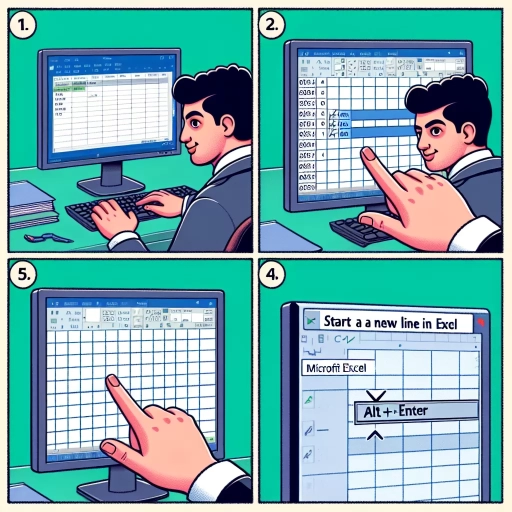 how to start a new line in excel