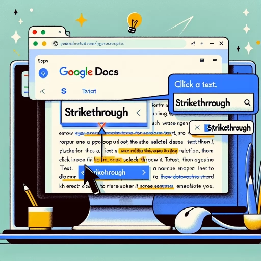 how to strike through text in google docs