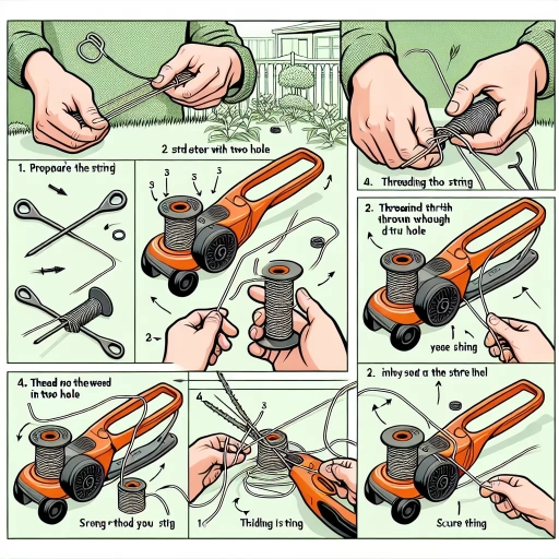 how to string a weed eater with two holes