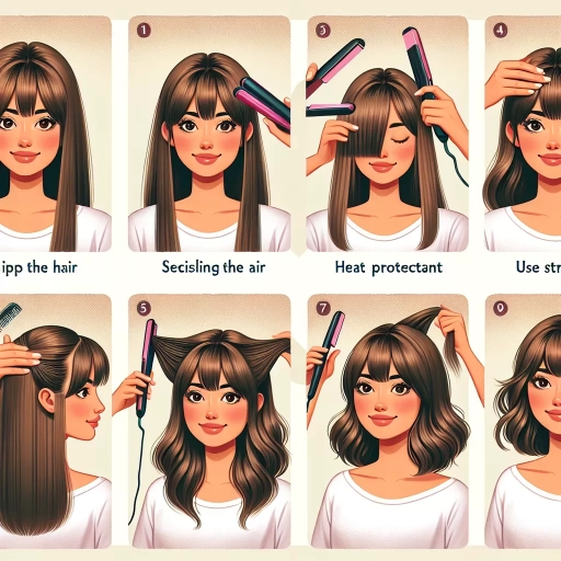 how to style curtain bangs with straightener