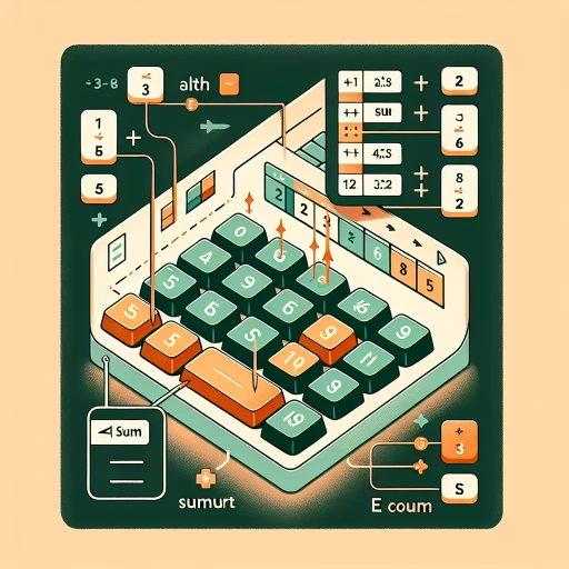 how to sum a column in excel shortcut