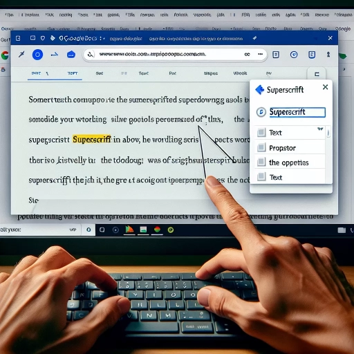how to superscript in google docs