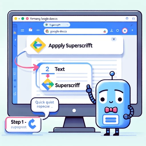 how to superscript on google docs