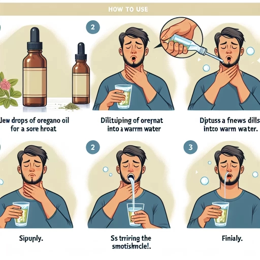 how to take oregano oil for sore throat