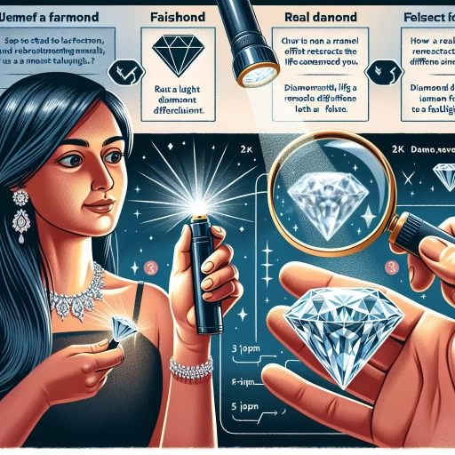 how to tell if a diamond is real with a flashlight