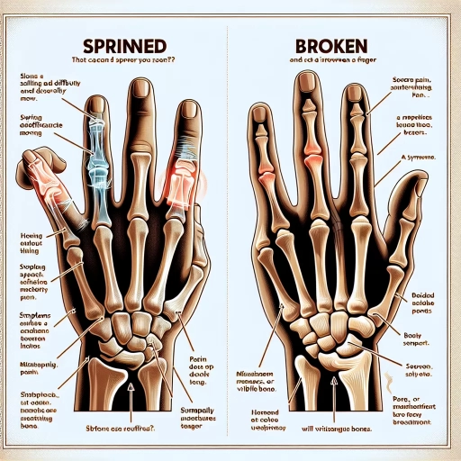 how to tell if finger is broken or sprained