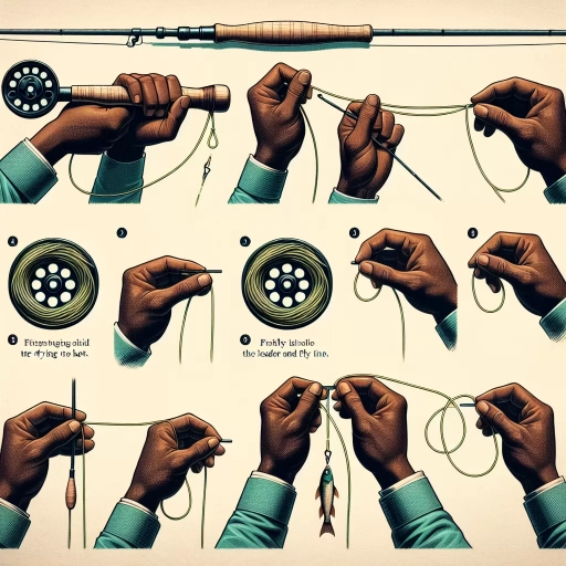 how to tie leader to fly line