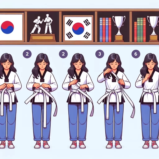 how to tie taekwondo belt