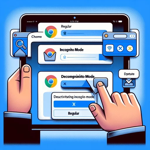 how to turn off incognito mode on ipad chrome