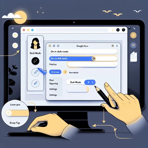 how to turn on dark mode on google docs