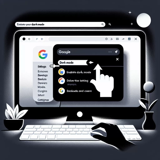 how to turn on dark mode on google