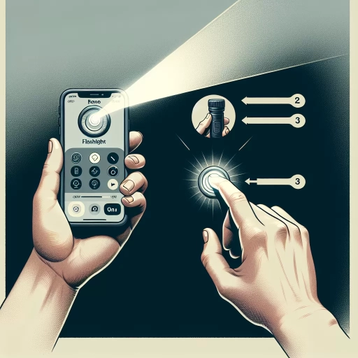 how to turn on flashlight on iphone
