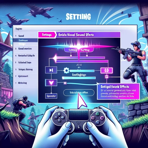 how to turn on visual sound effects in fortnite