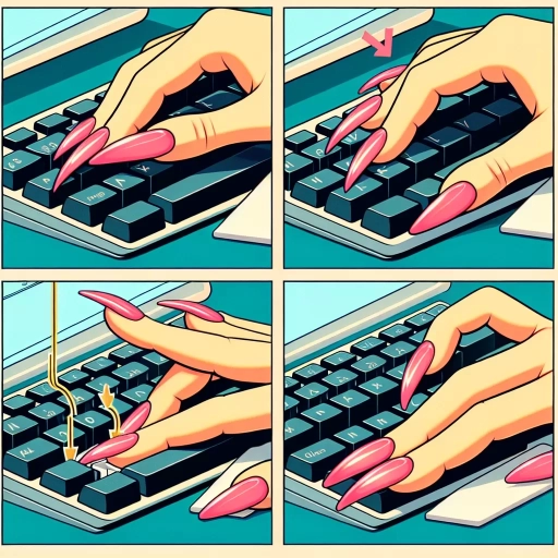 how to type with long nails