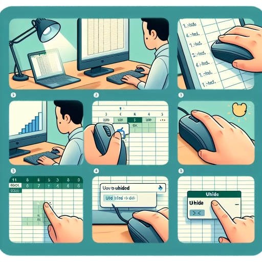 how to unhide cells in excel