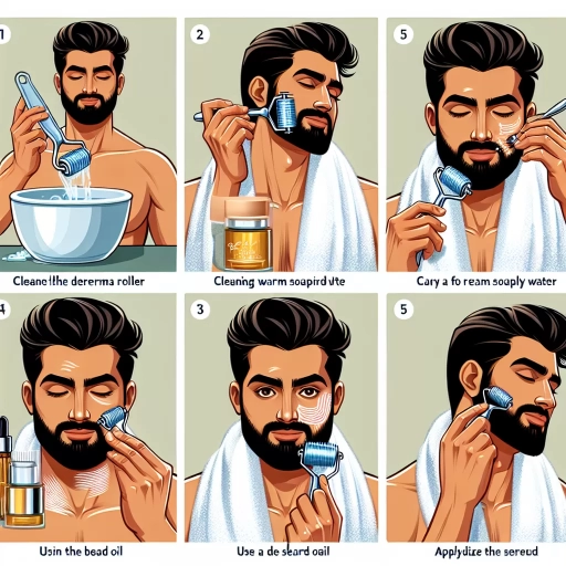 how to use derma roller for beard