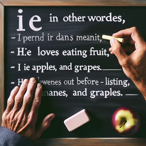 how to use ie in a sentence