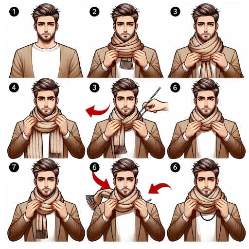 how to wear scarf on neck male