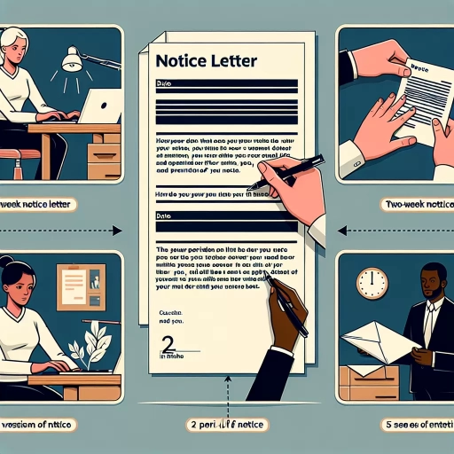 how to write a 2 week notice letter