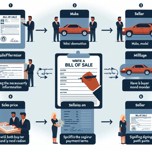 how to write a bill of sale for a vehicle