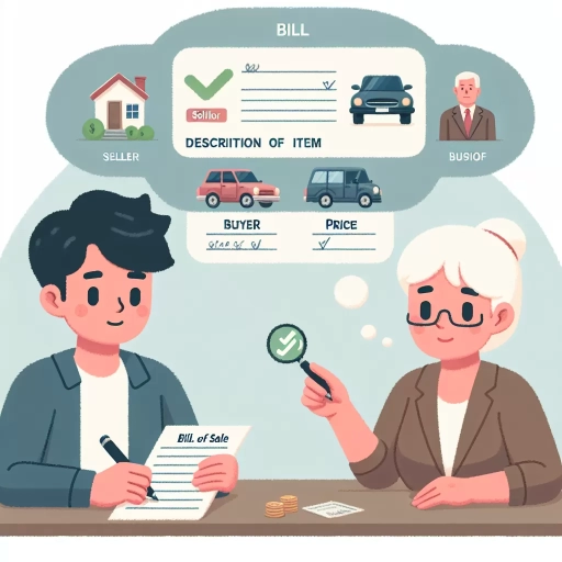how to write a bill of sale