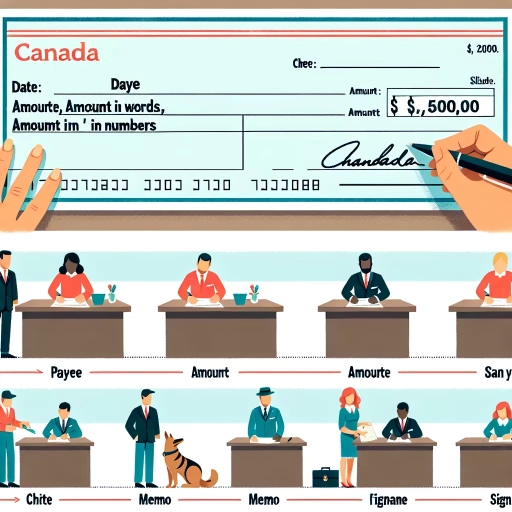 how to write a check canada