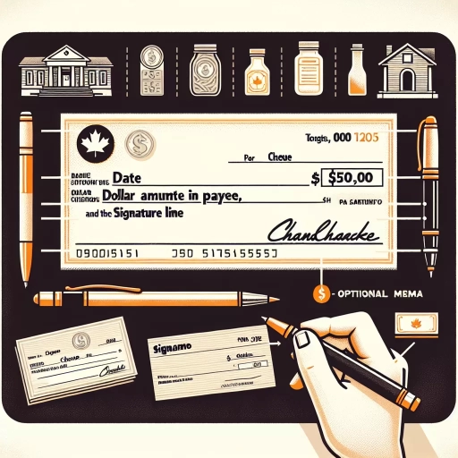 how to write a cheque in canada