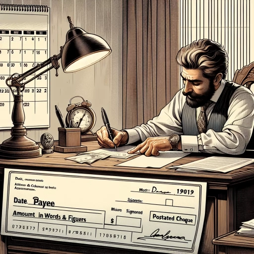 how to write a post dated cheque