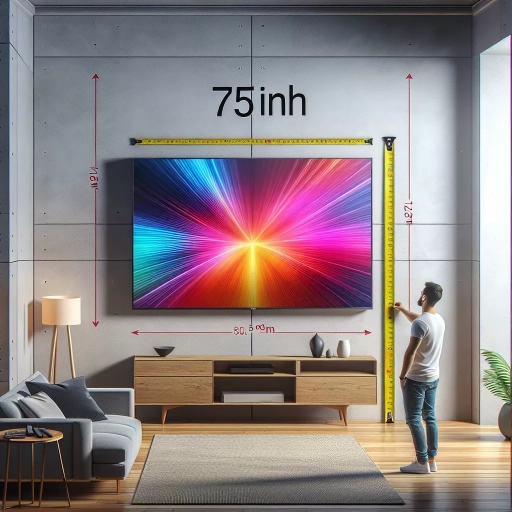 how wide is a 75 inch tv