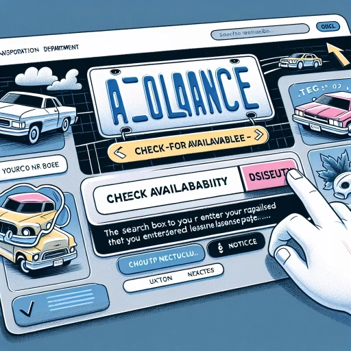 how do i check to see if a personalized license plate is available in ontario