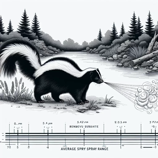 how far can a skunk spray