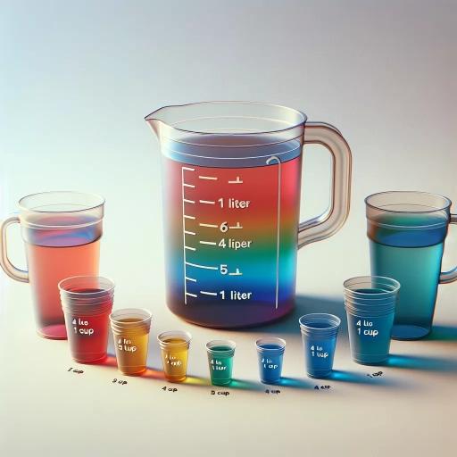 how many cups are in a litre