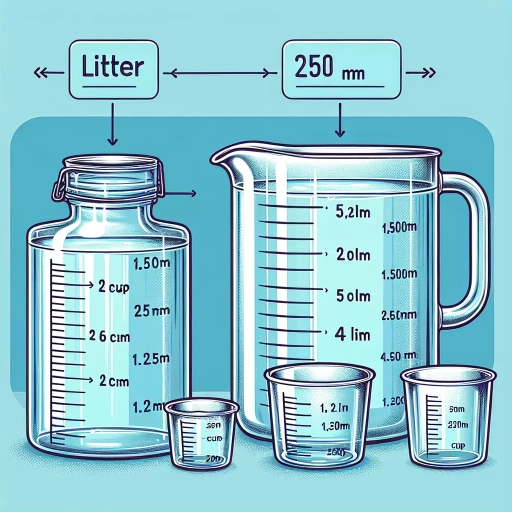 how many cups in a liter